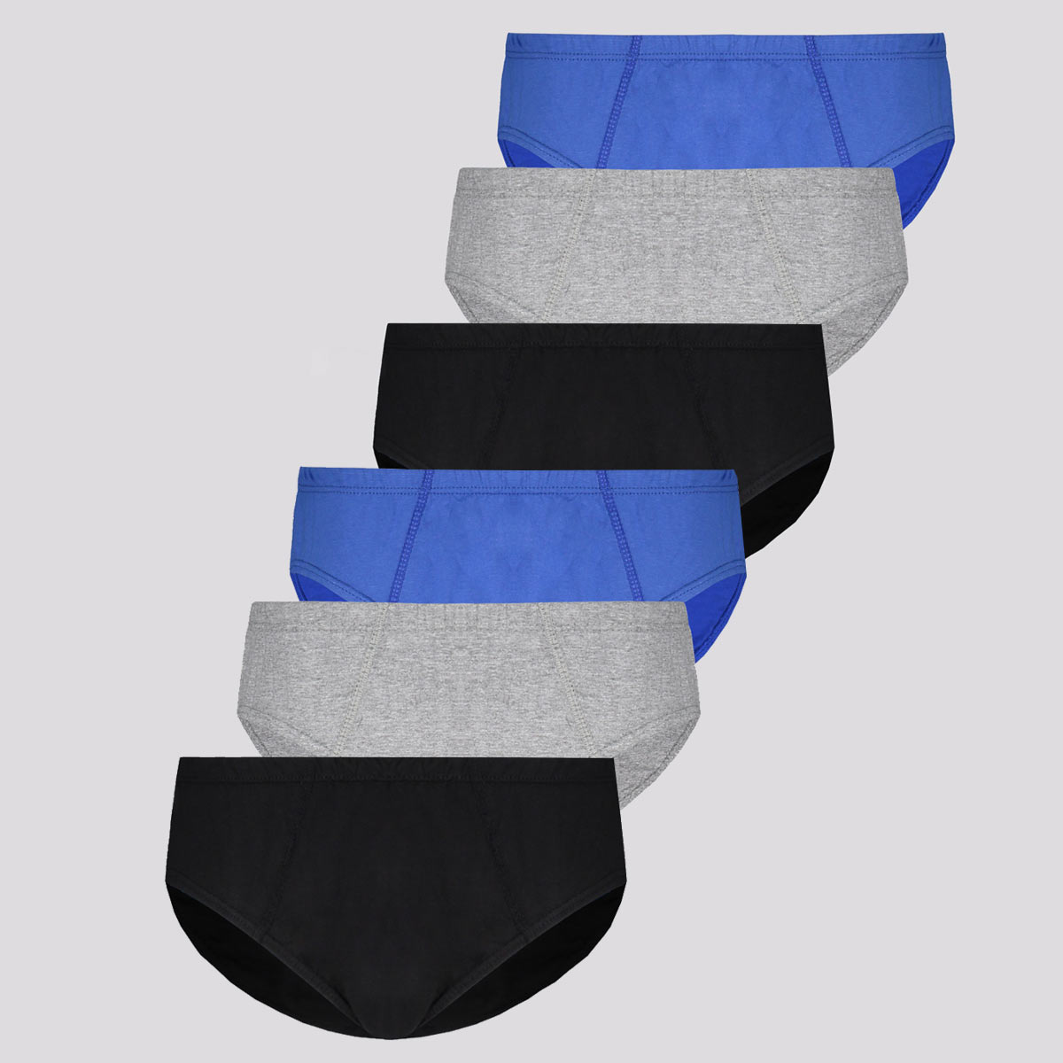 Kit de 6 Cuecas Slip Selene Cotton Infantil Preta