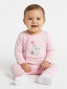 Macacão Malha Suedine Infantil Para Bebê - ROSA P