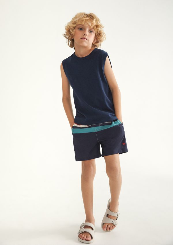 Shorts Infantil Menino Em Nylon - Azul 006