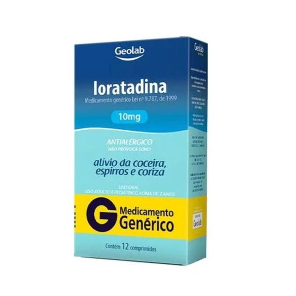 Loratadina 10mg 12 Comprimidos Geolab Genérico