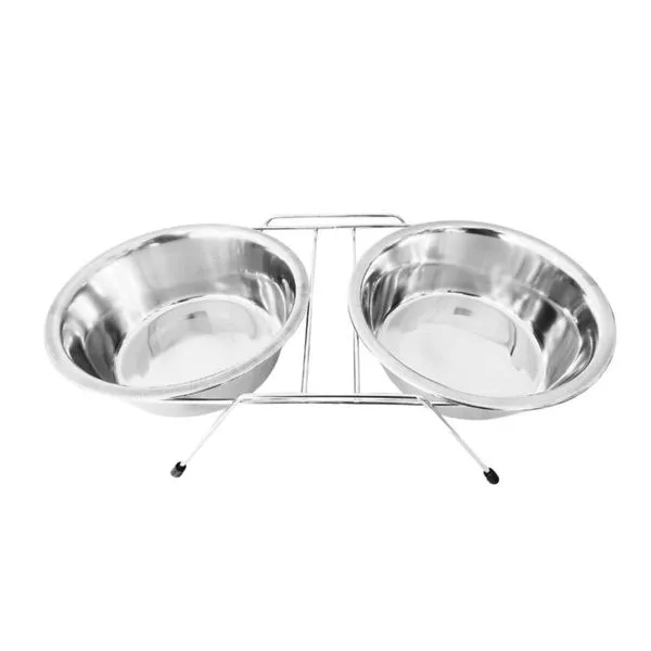 Comedouro Duplo Petnes Inox 400ml (MP)