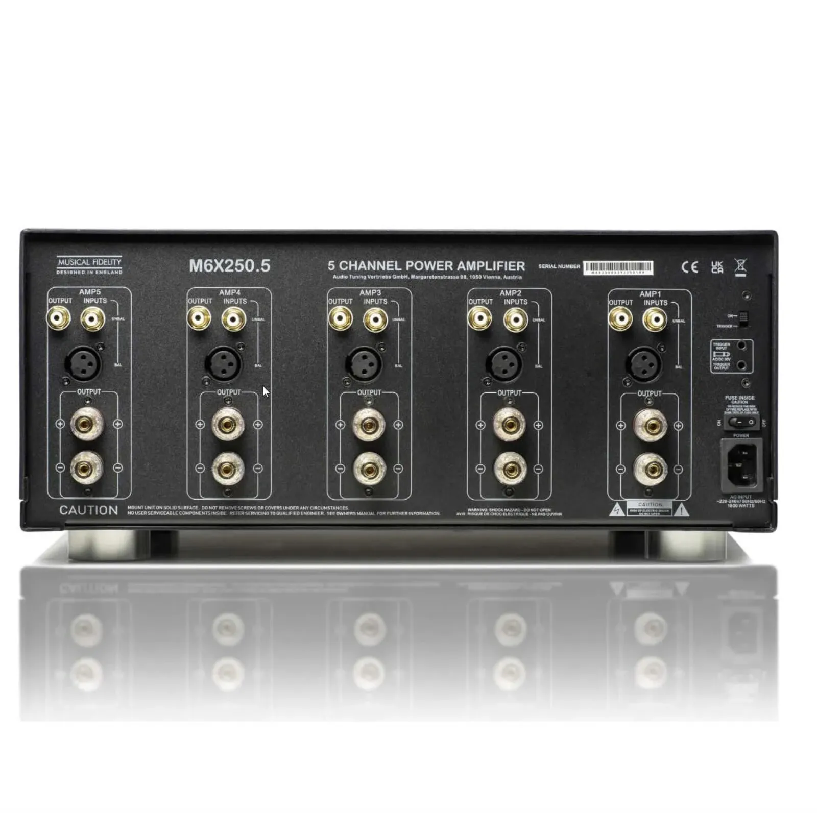 Amplificador Musical Fidelity M6x 250.5 multicanal 5 Canais 150 watts - 115v