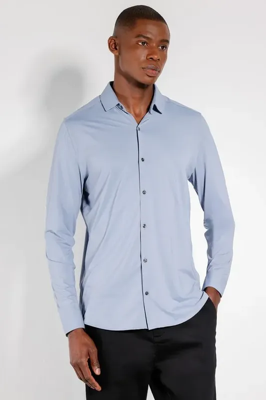 Camisa Bold Manga Longa Alumínio - XGG