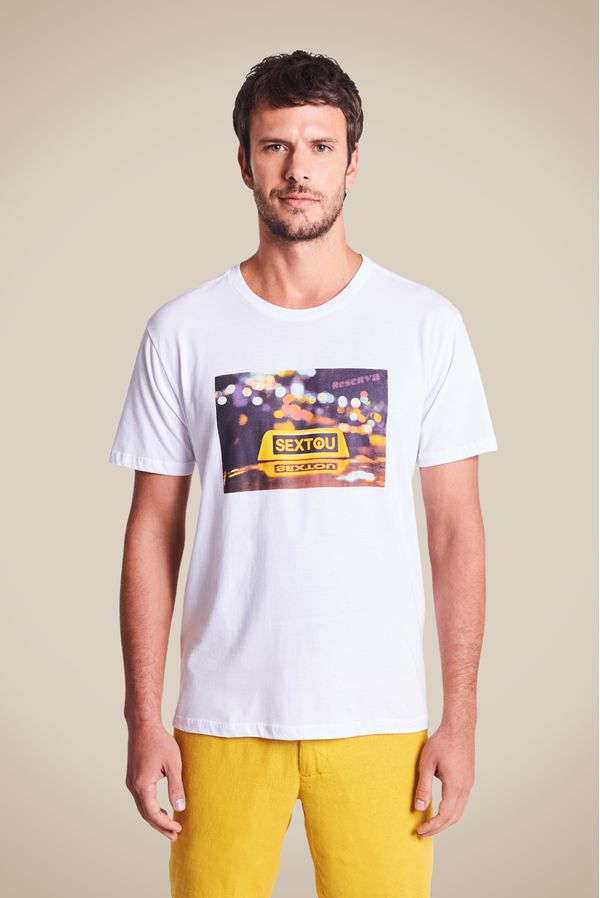 Camiseta Estampada Sextou Taxi Branco - M