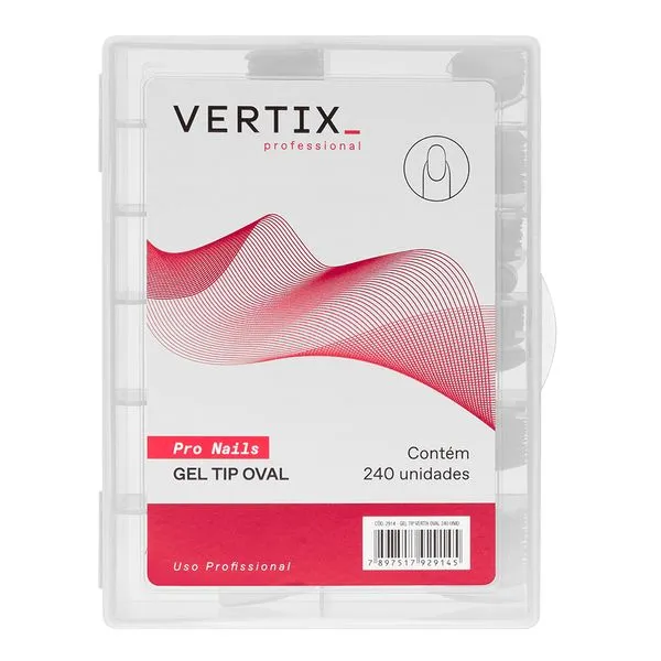 Gel Tip Oval Vertix Professional Com 240 Unidades
