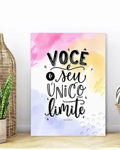 Placa Decorativa Illuminato Você É Seu Único Limite 21x29,7x0,6cm