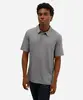 polo esportiva masculina manga curta cinza P
