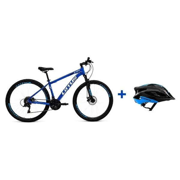 Bicicleta Cairu Aro 29 Lotus CXR 17.5 21V Alumínio Azul E Branco (MP)