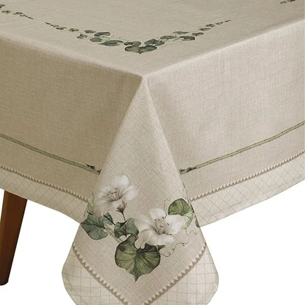 Toalha de Mesa Quadrada Clean Renova Botânica D Estampada Digital 180x180cm 30011678 - Döhler