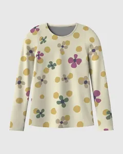 Blusa Infantil Menina Manga Longa Estampada Em Algodão Malwee Kids Off White - 10
