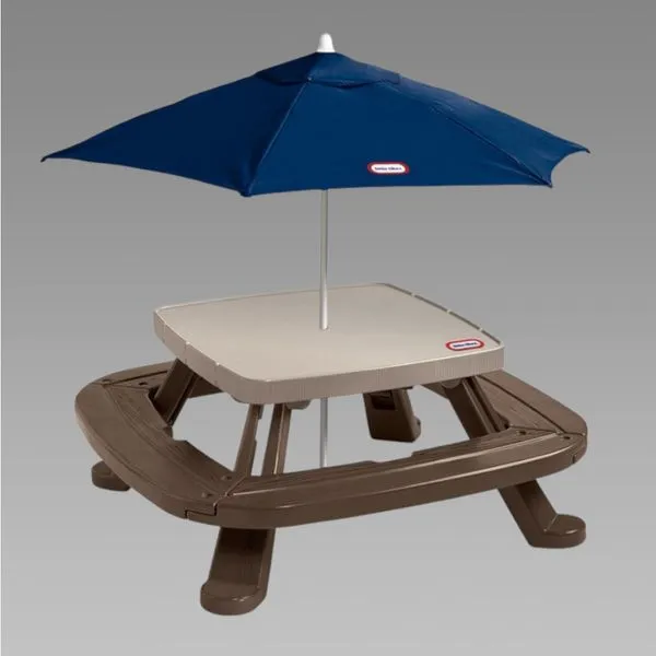 Mesa Picnic Infantil com Guarda-Sol para 8 Lugares Little Tikes K632433