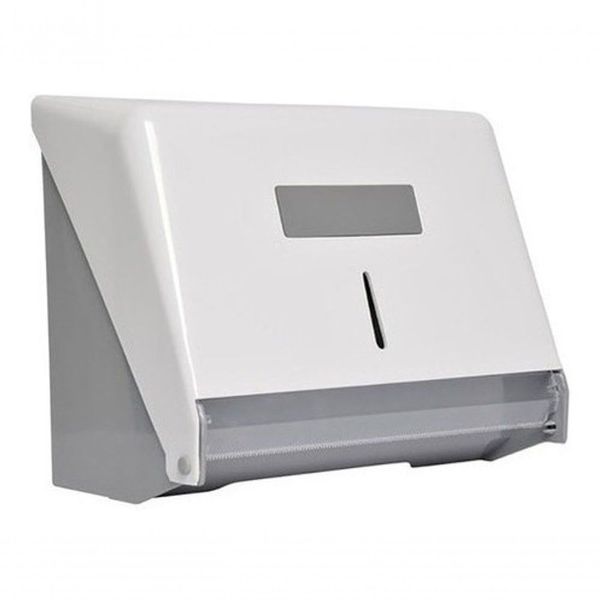 Toalheiro para Papel Bobina Até 100 m em Plástico ABS com Visor e Fechadura Branco Higipack Toalheiro para Papel Bobina Até 100 m em Plástico ABS com Visor Branco Higipack