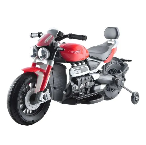 MINI MOTO ELETRICA INFANTIL 6V TRIUMPH ROCKET 3GT VERMELHO - IMPORTWAY