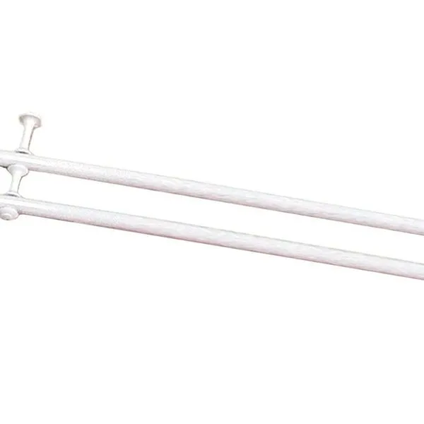 Kit Varão Duplo Para Cortina 3,00m Vilela Pintura Epóxi 100% Ferro - Branco