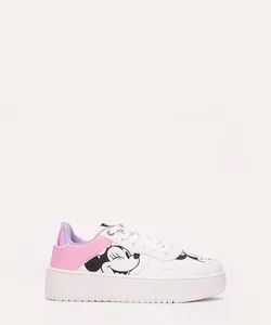 tênis infantil disney minnie cano baixo branco 29