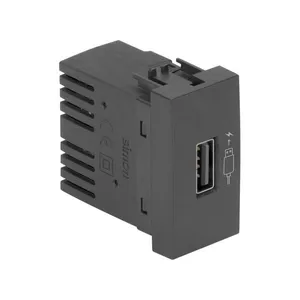 Módulo Carregador Usb Tipo C 2.1A Bivolt Grafite 30/35 Simon