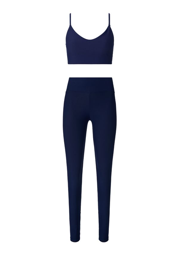 Kit Top E Legging Esportivo Proteção UV - Azul G