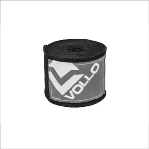 Bandagem Elástica para Treino de Boxe VFG 3m Preto com Fechamento Ajustável Vollo Sports Bandagem Elástica para Boxe VFG 3m Preto com Proteção para Punhos Vollo Sports