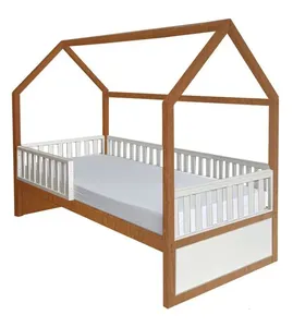 Cama Montessoriana Mel/Branco Puppi Móbile Mel/Branco