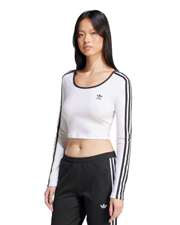 Camiseta adidas Cropped Adicolor 3 Listras Feminina - GG