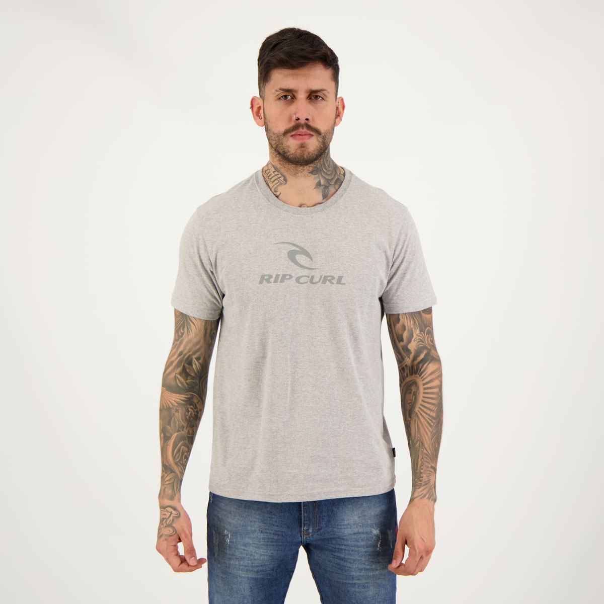 Camiseta Rip Curl Icon Cinza
