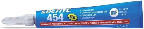 Adesivo instantâneo cianoacrilato industrial 454 gel 20 g 230263 - LOCTITE