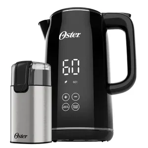 Kit Chaleira Elétrica Digital Black 1,7L OCEL920 e Moedor de Café Elétrico OMDR110 Oster 150W Kit Chaleira Digital 1,7L E Moedor De Café Elétrico Oster 110V