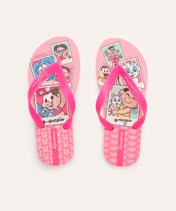 chinelo ipanema turma da mônica rosa 25-26