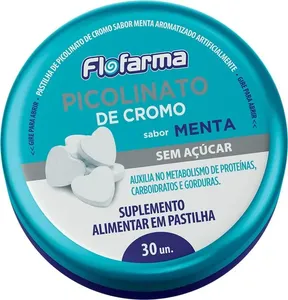 SUPLEMENTO PASTILHA PICOLINATO DE CROMO MENTA 36G