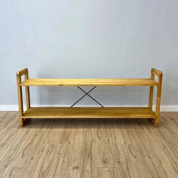 Rack para TV Linea 141,5cm em Madeira Pinus Nozes Artfactory Design