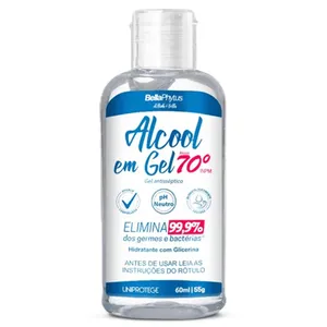 Álcool Gel Perfumado Bellaphytus 70 60ml Álcool Em Gel 70% Bellaphytus 60ml/55G