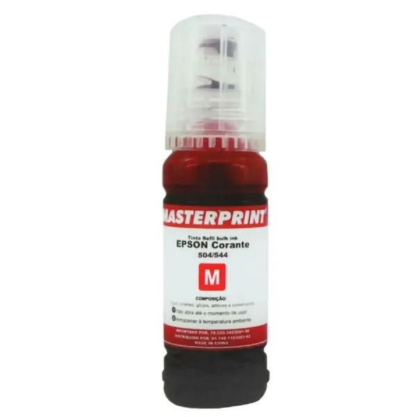 Refil de Tinta para Impressora Bulk Ink Epson 504 544 Magenta 70ML Compatível com L4150 L4160 L6171 L6161 L6191 Kora Refil de Tinta para Impressora Bulk Ink Epson 504 544 Magenta 70ML Compatível com Modelos L4150