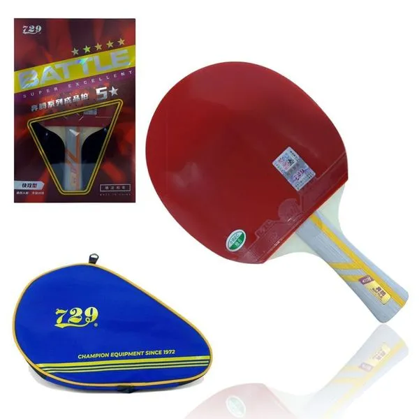 Raquete de Tênis de Mesa SU-PIN5 5 Estrelas Profissional Base 7 Camadas Madeira Preta AB Mídia Raquete de Tênis de Mesa SU-PIN5 Profissional 7 Camadas Preta AB Mídia