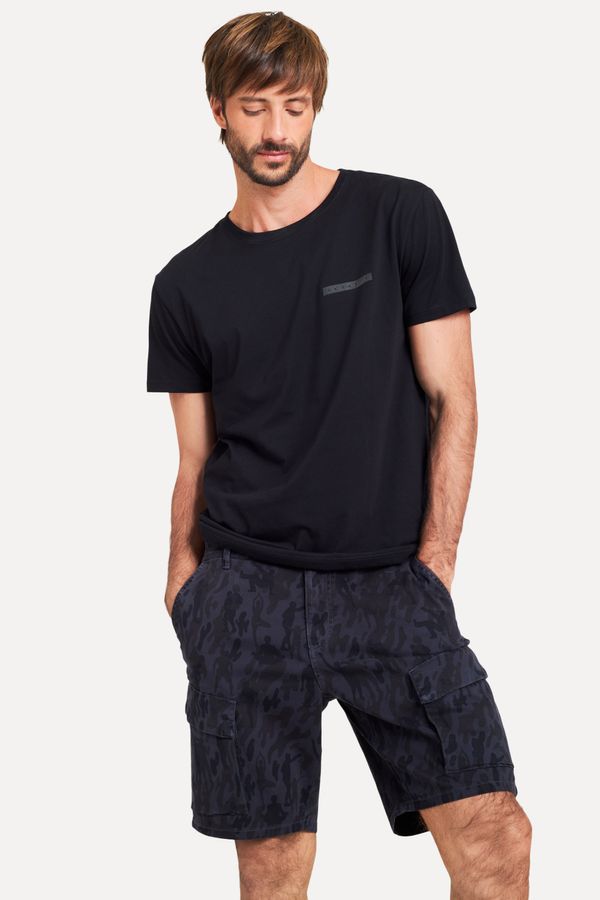 Bermuda Cargo Estampada Rock Camuflado Cinza - 48