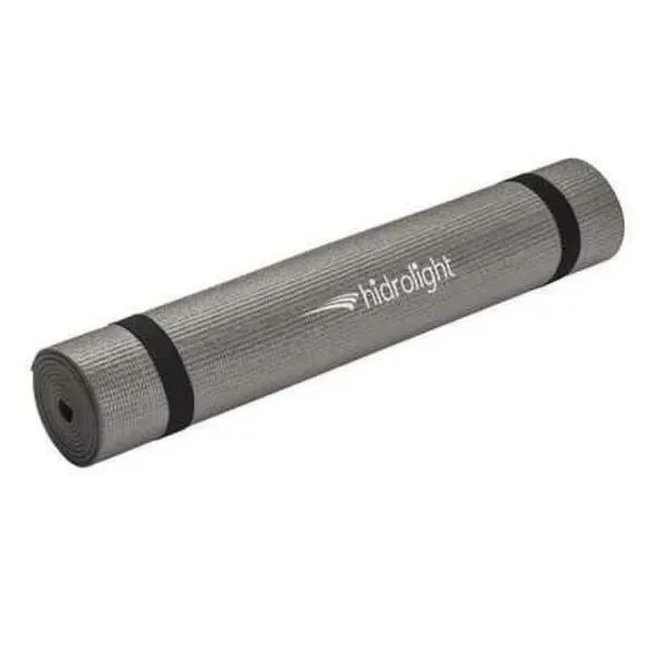 Tapete para Exercícios Yoga e Pilates com Amortecimento Flexível e Lavável Cinza Hidrolight Tapete para Exercícios Yoga e Pilates Amortecimento Lavável Cinza Hidrolight