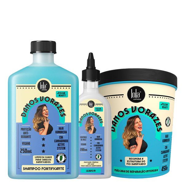 Kit Lola Cosmetics Reconstrução Danos Vorazes - 3 Produtos