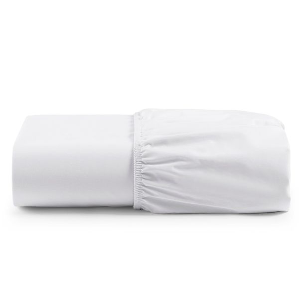 Lençol Unique Avulso de Baixo Solteiro com Elástico Micro Percal 400 Fios - Branco