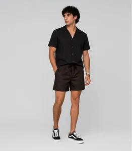Bermuda Masculina Em Sarja Rota Da Onda Marrom G
