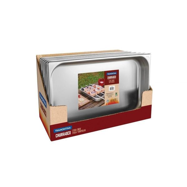 Cuba Gastronômica Tramontina Em Aço Inox 1/2 Sem Alças - Profundidade 65mm Tramontina