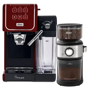 Kit Cafeteira Espresso Oster Primalatte Touch + Precision Aço Inox 18 Xícaras Vermelho 220V Kit Cafeteira Espresso Oster Primalatte Touch + Precision 18 Xícaras 220V