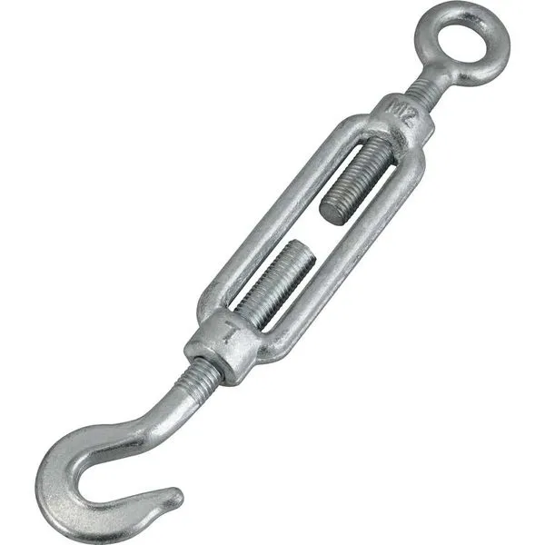 Esticador Olhal x Gancho Galvanizado para Cabo de Aço 1/2" 12,7mm Uso Industrial - VONDER PLUS