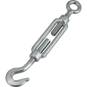 Esticador Olhal x Gancho Galvanizado para Cabo de Aço 1/2" 12,7mm Uso Industrial - VONDER PLUS