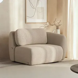 Sofá Modular 100cm com Braço Direito Orla CabeCasa MadeiraOriginals Dourado Areia Areia