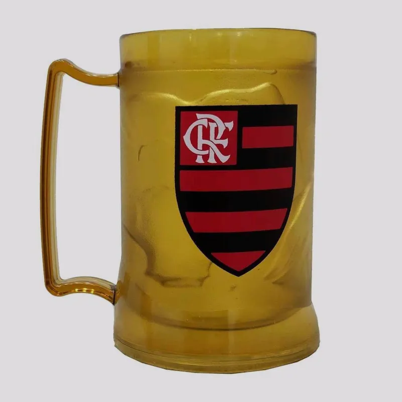 Caneca Gel Flamengo Dourada