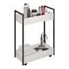 Carrinho Auxiliar Para Salão De Beleza Lara 70cm Em Aço Com Rodízios Branco - Desk Design