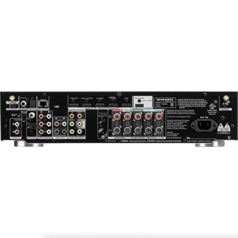 Marantz NR1510 Receiver 5.2 canais 4K Bluetooth Wi-fi Dolby Vision HLG - 120v