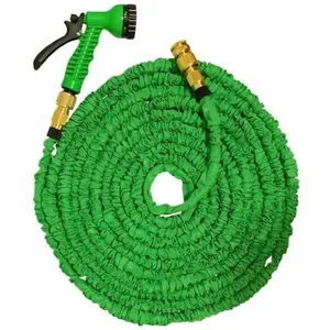 Mangueira Látex KM222CV 18 METROS para Irrigação e Lavagem com 7 Jatos Expansível e Flexível Verde Kepper Mangueira Látex KM222CV 18 METROS com 7 Jatos Expansível e Flexível Verde Kepper