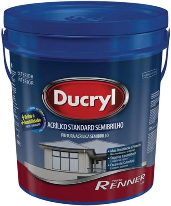 Tinta Acrílica Ducryl Renner Fosco Brisa Cinzenta 18L