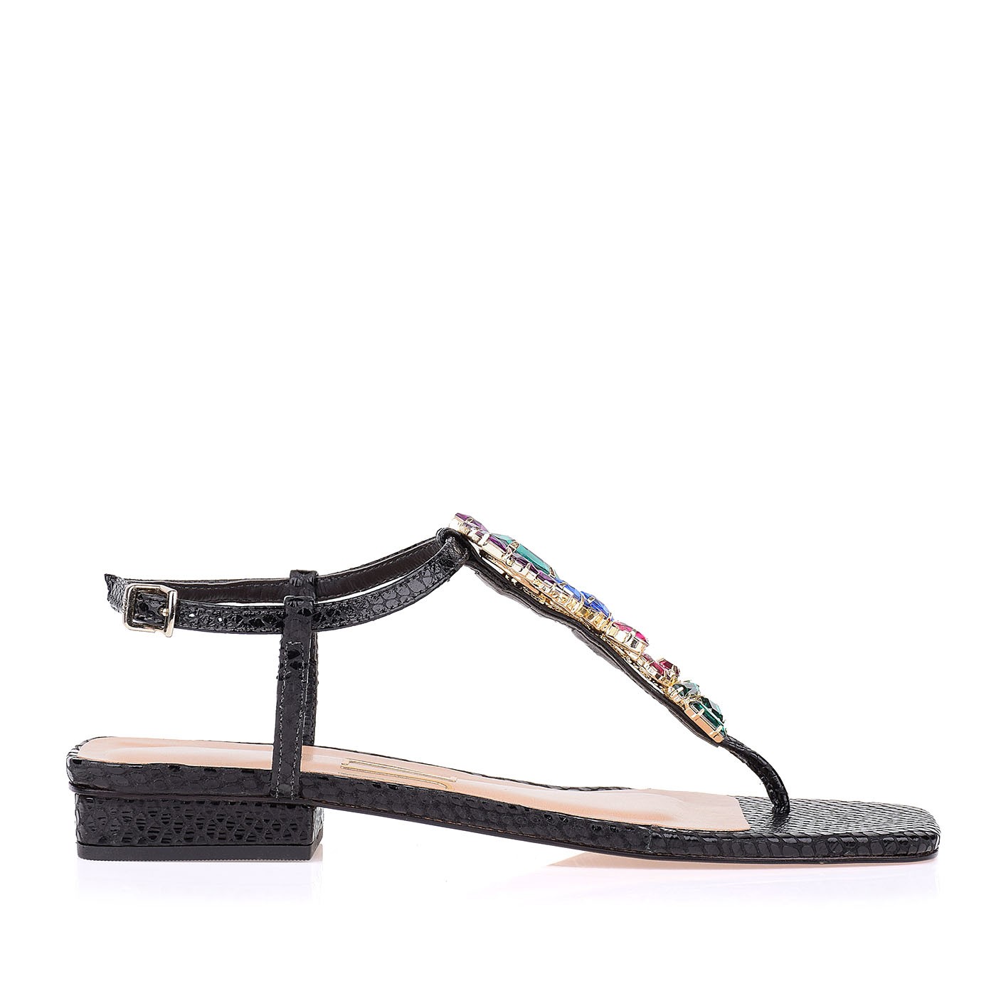 Flat Salto Baixo New Snake Preta