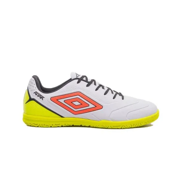 Chuteira Futsal N°42 Umbro Attak III Branco Coral (MP)